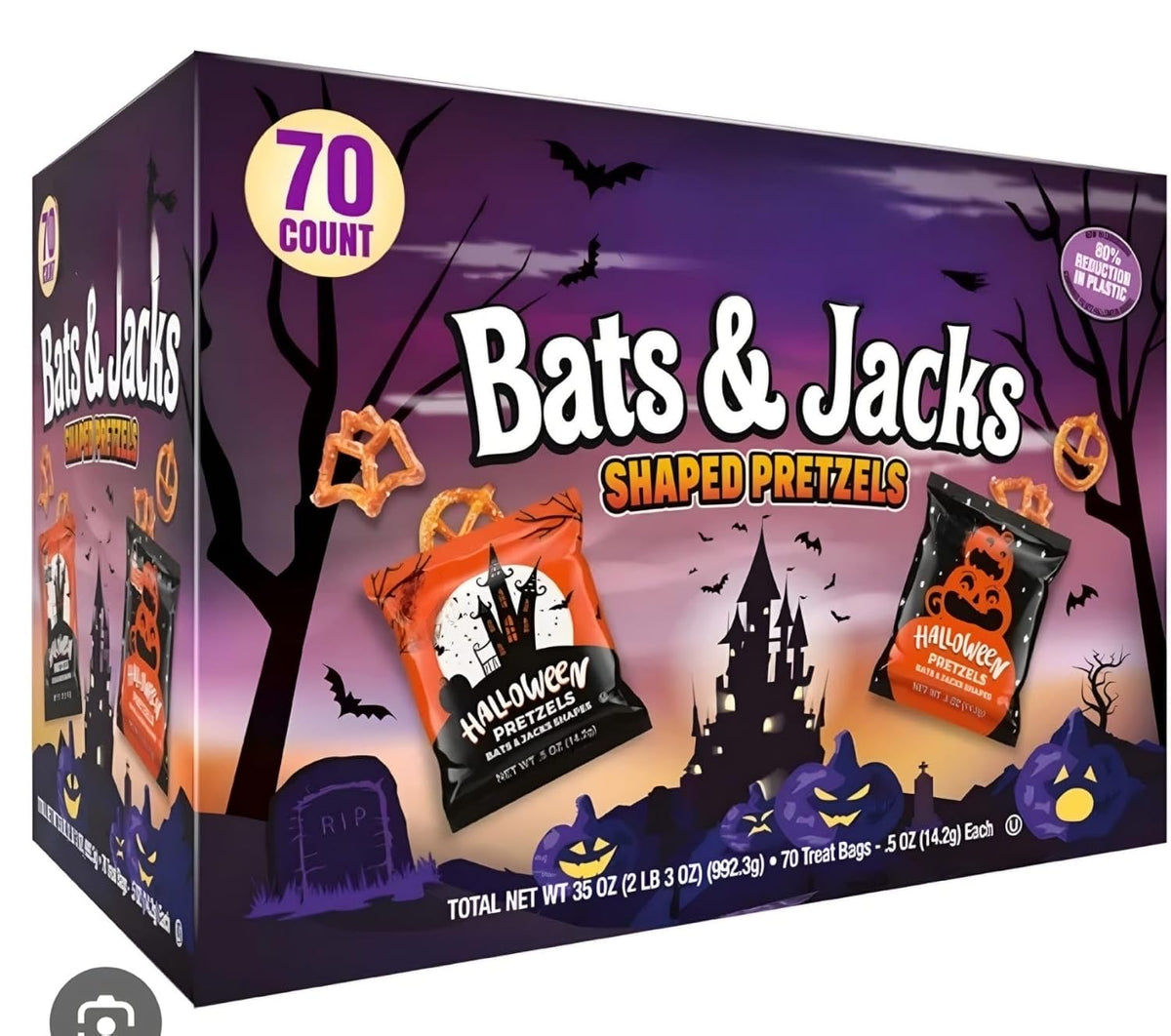 Halloween Bats and Jacks Pretzel Treats