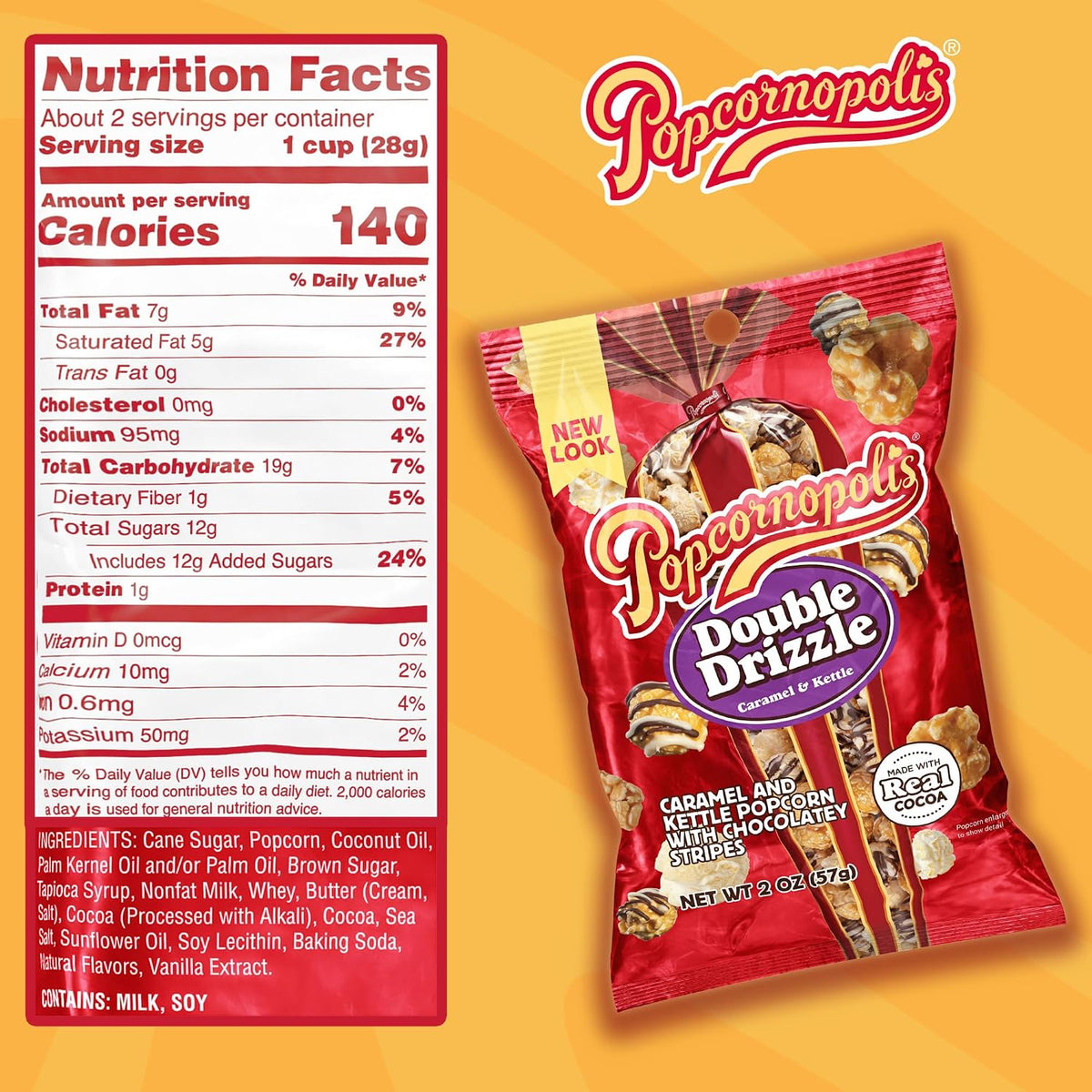 Popcornopolis Double Drizzle Popcorn