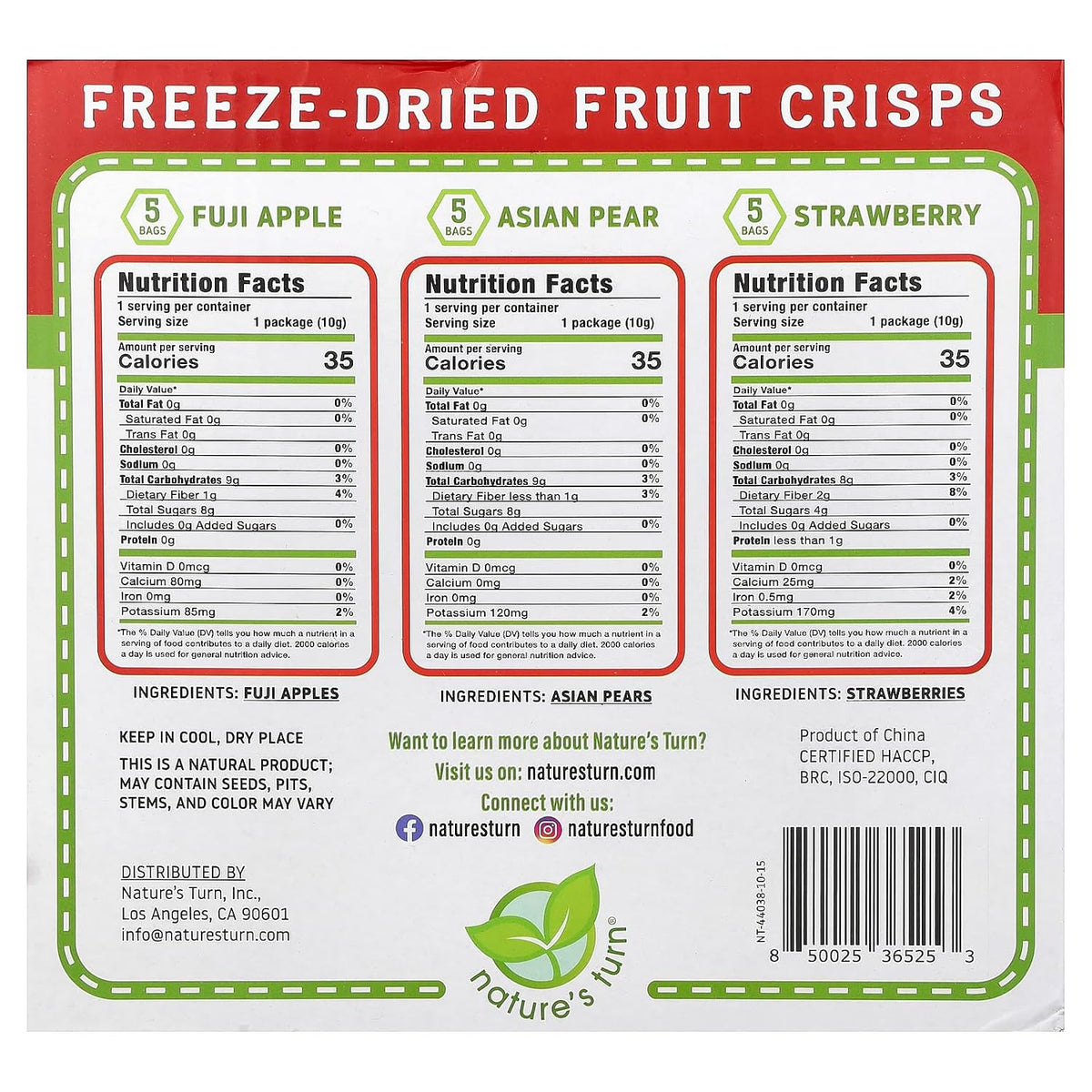 Nature's Turn Freeze-Dried Fruit Snacks