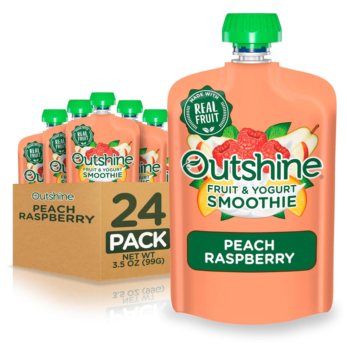 Outshine Smoothie Raspberry Peach Pouches