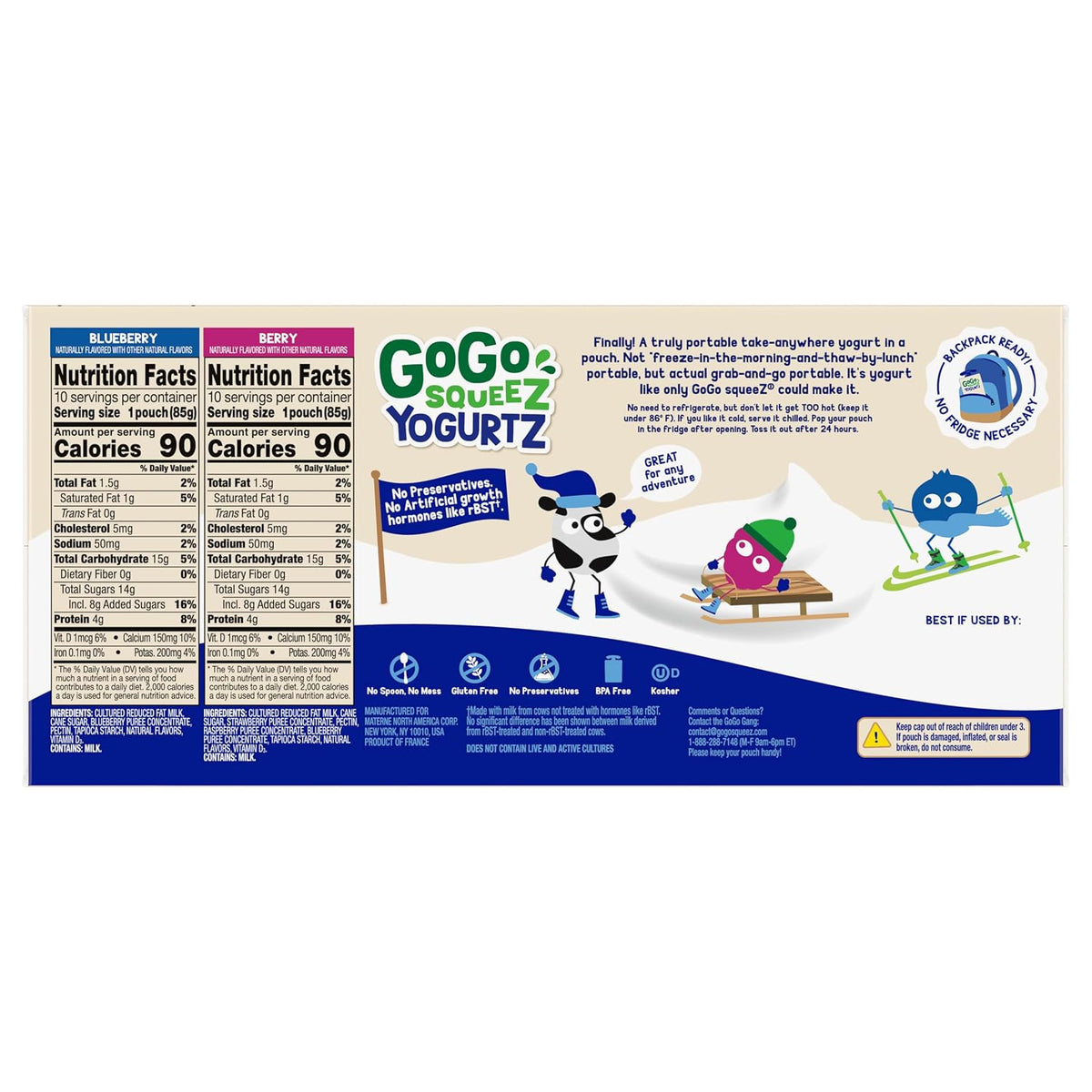 GoGo SqueeZ Yogurt Pouches