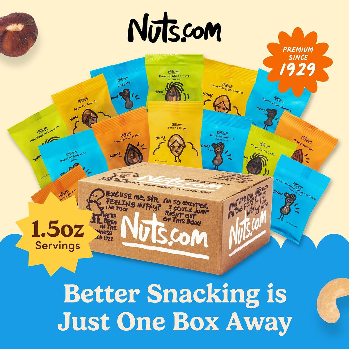 Nuts.com Assorted Nuts and Dried Fruit Snack Box