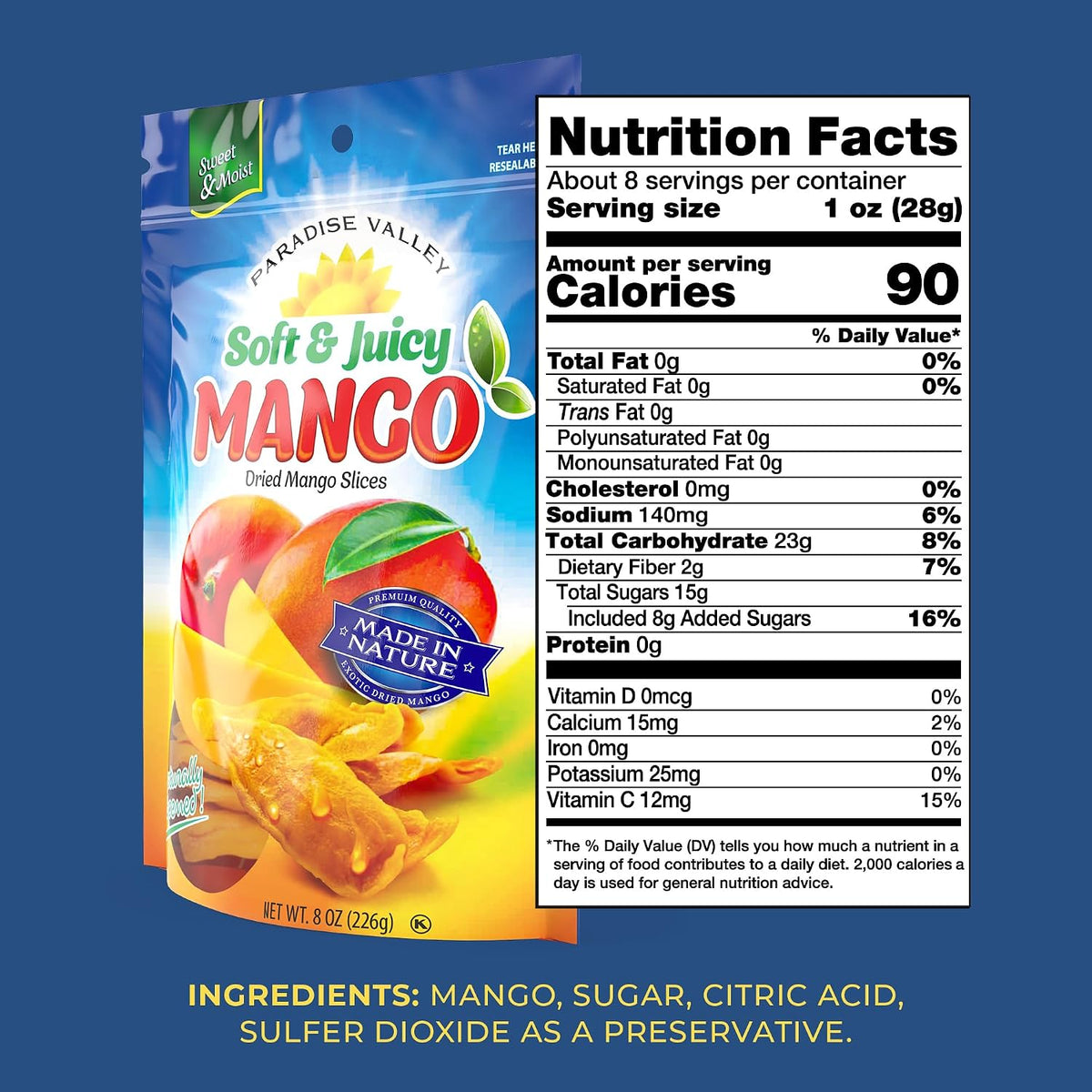 Paradise Valley Dried Mango Slices